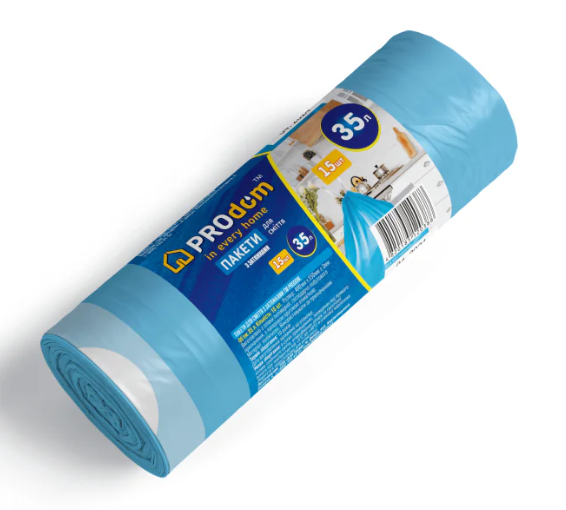 Пакети для сміття 35*15 з завязками ТМ PROdom